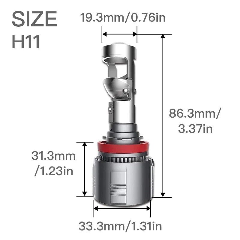 Stella H7 H11 Projector Lens LED Headlight Bulb - image 2