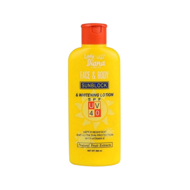 Lady Diana Face & Body Sunblock Lotion Spf40 200ml - image 4