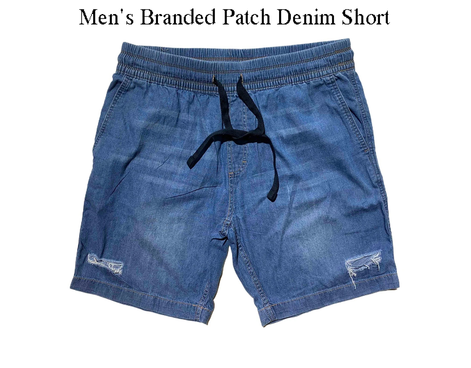 Generic Men's Denim Short Elasticated Waist - image 1