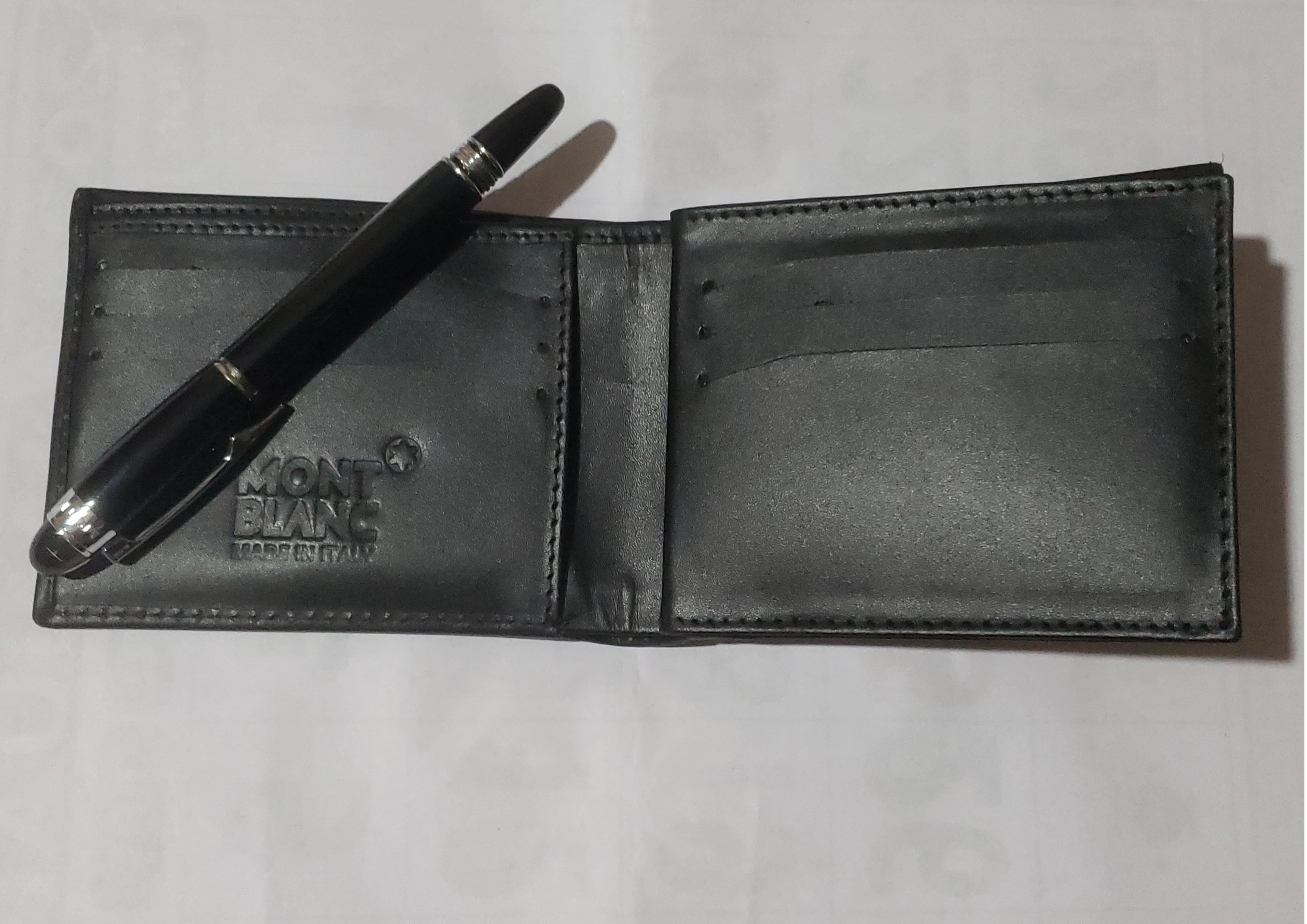 Mont Blanc Wallet and Pen Genuine Leather Set - image 5