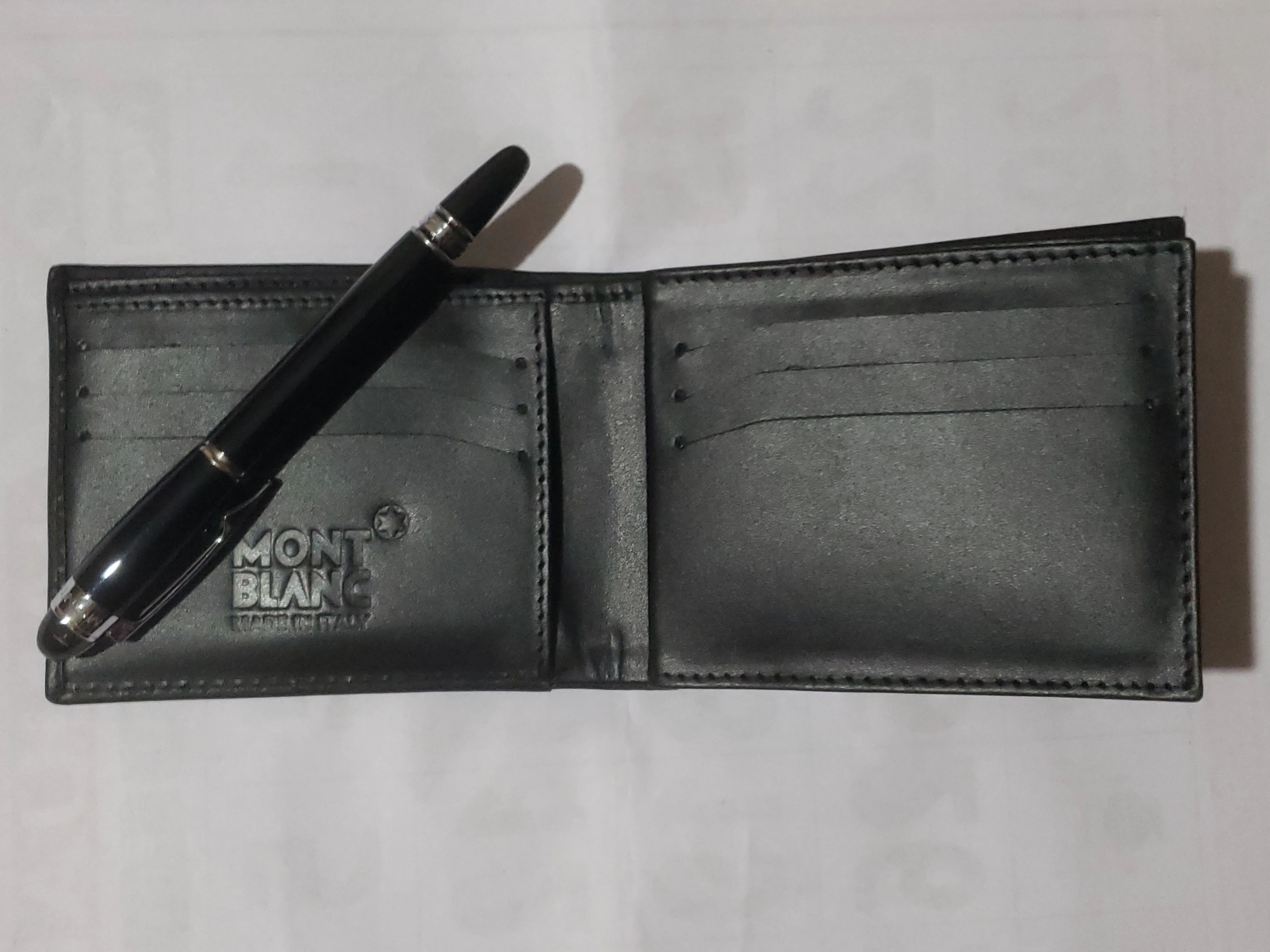 Mont Blanc Wallet and Pen Genuine Leather Set - image 6
