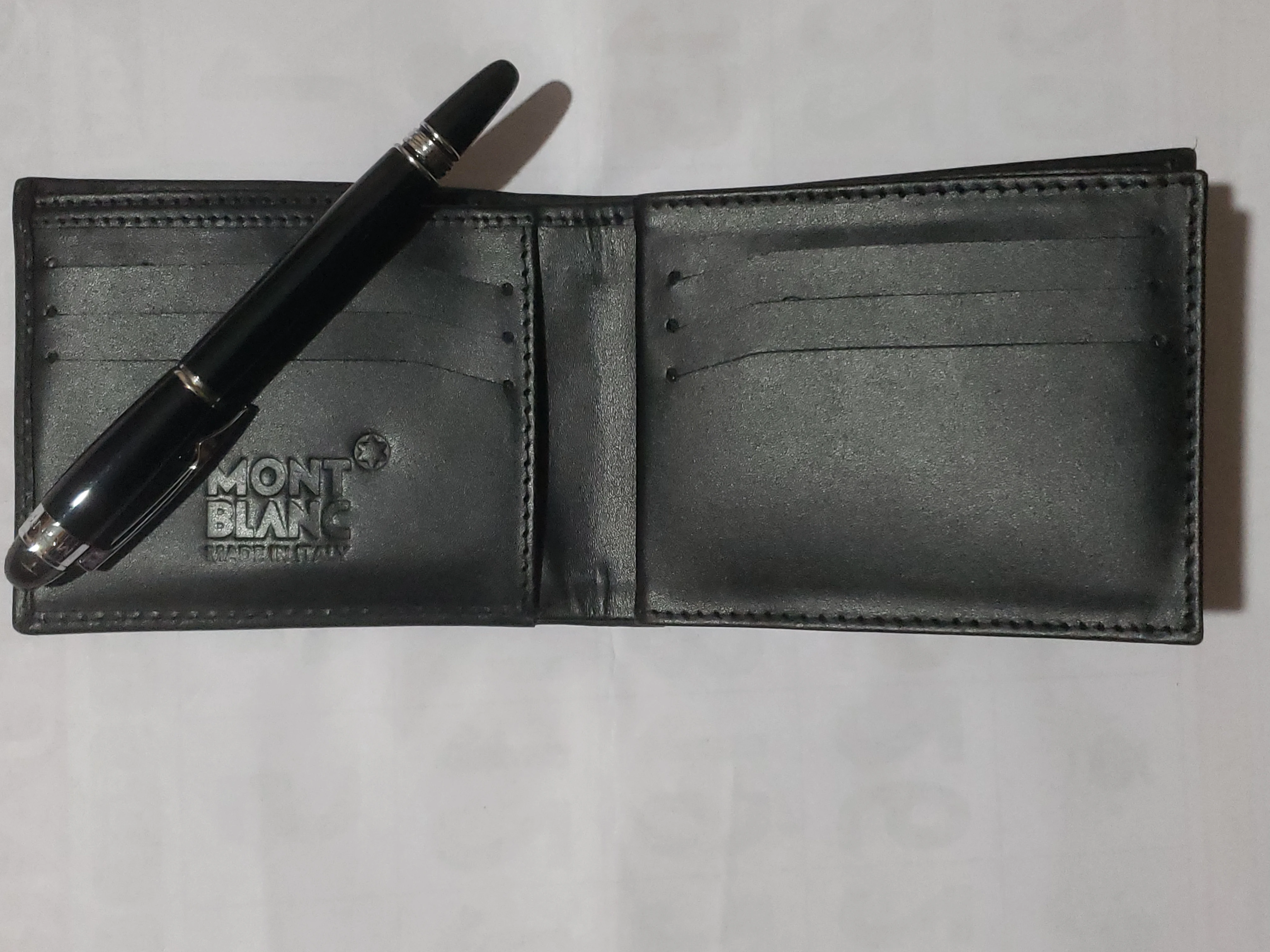 Mont Blanc Wallet and Pen Genuine Leather Set - image 4
