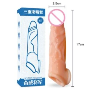 Double Hole Realistic Penis Sleeve