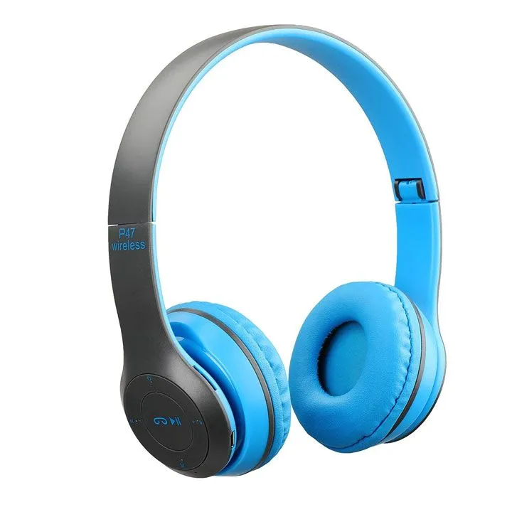 P47 Wireless Over-Ear Headphones with Super Bass