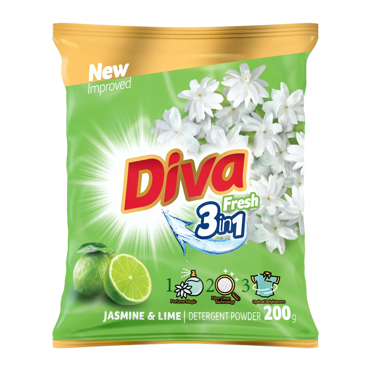 Diva Fresh Jasmine & Lime Washing Powder 1Kg