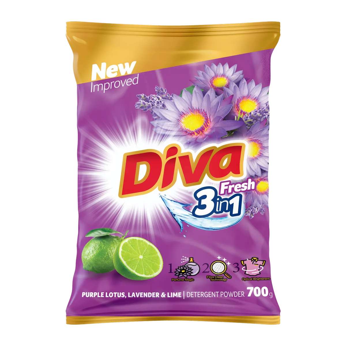 Diva Fresh Lotus, Lavendar & Lime Washing Powder 1Kg