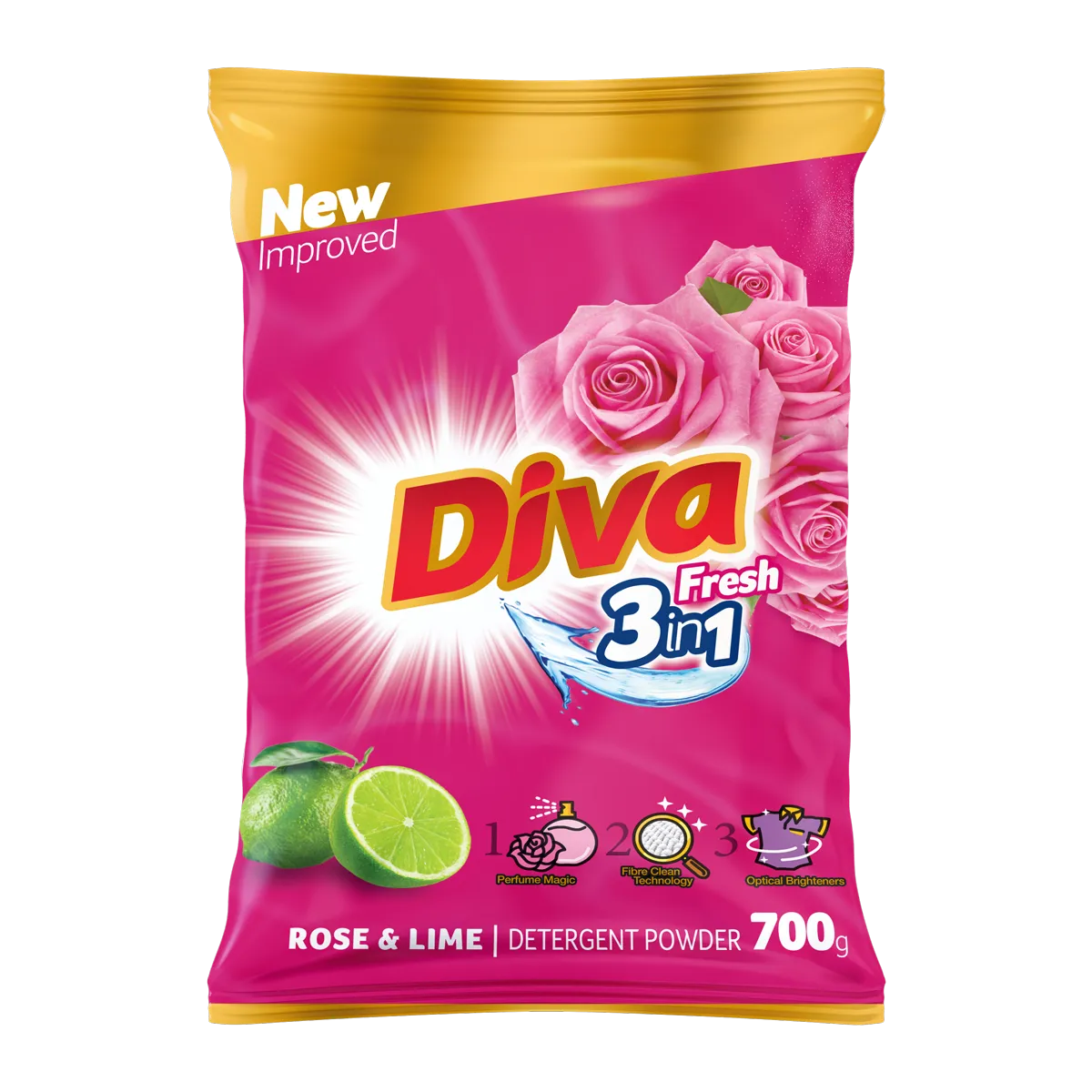 Diva Fresh Rose & Lime Washing Powder 1Kg