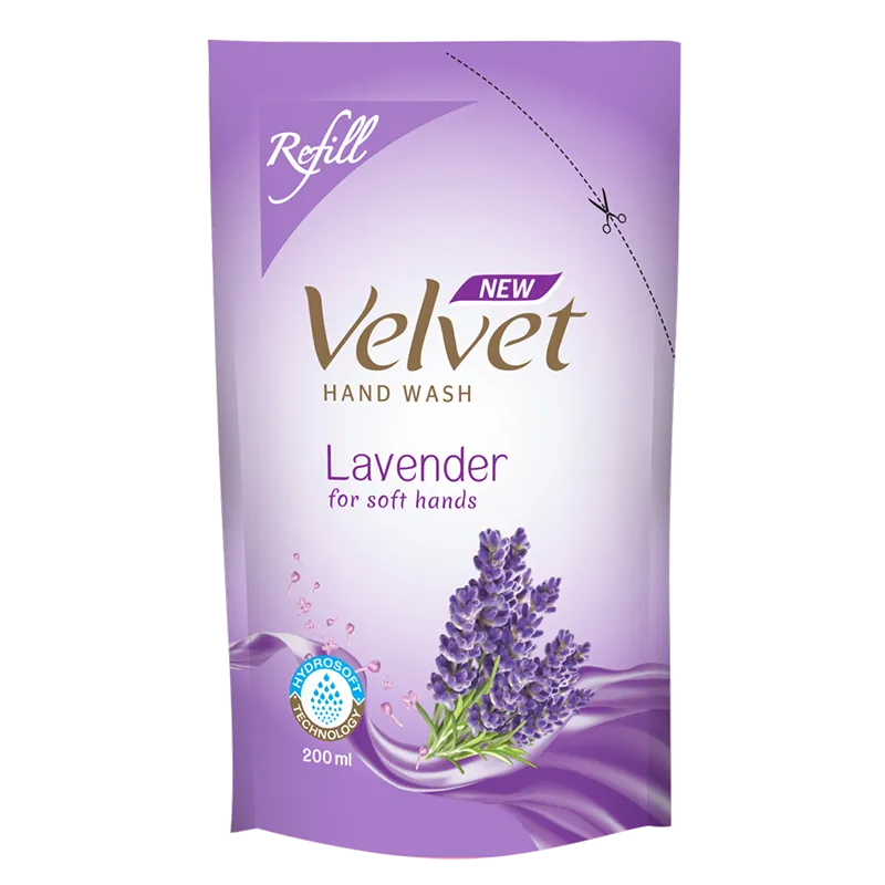 Velvet Hand Wash Re-Fill Pk 200Ml Lavender