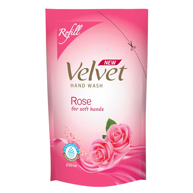 Velvet Hand Wash Re-Fill Pk 200Ml Rose