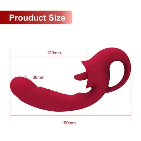 Generic 2 in 1 G Spot Dildo Licking Vibrator - image 4