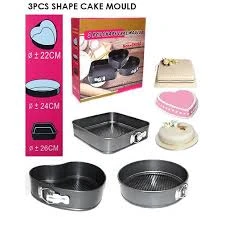 Generic Cake Mold Set 3pcs Non-Stick