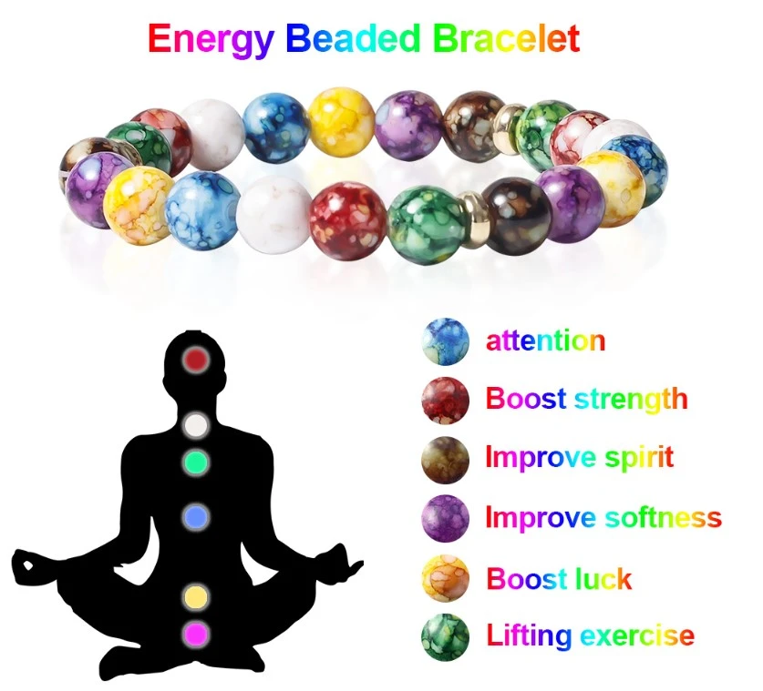 Generic Chakra Healing Bracelet Reiki Yoga Energy Balance - image 3