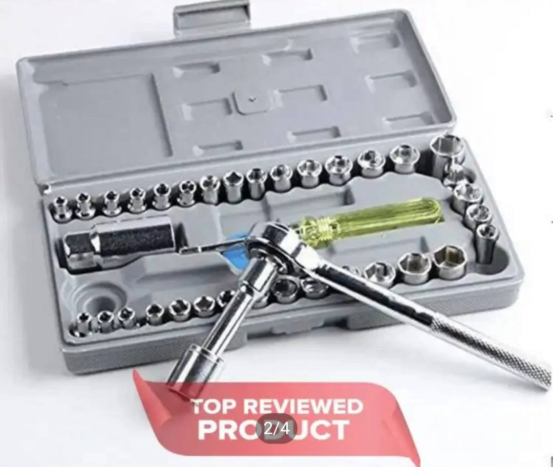 Aiwa 40 Pc Socket Wrench and Tool Kit Set - image 2