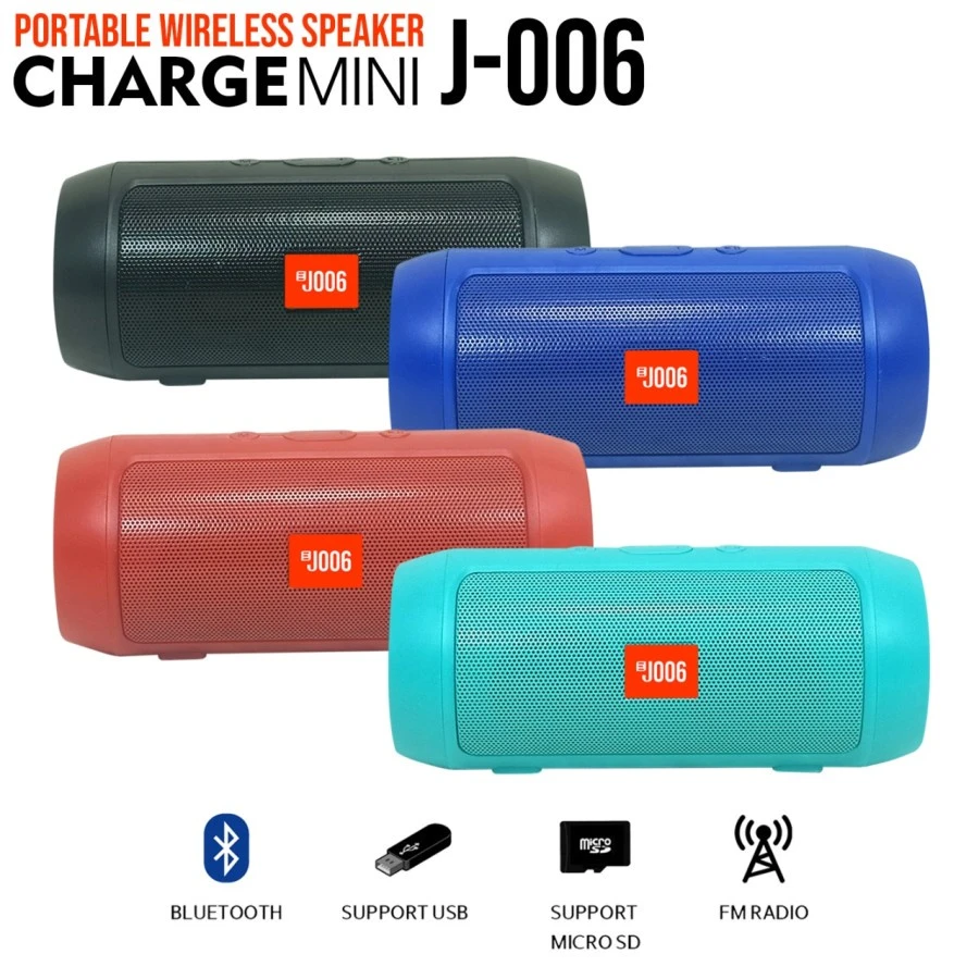 Bluetooth Speaker J-006 with FM Radio Big Bass Speaker