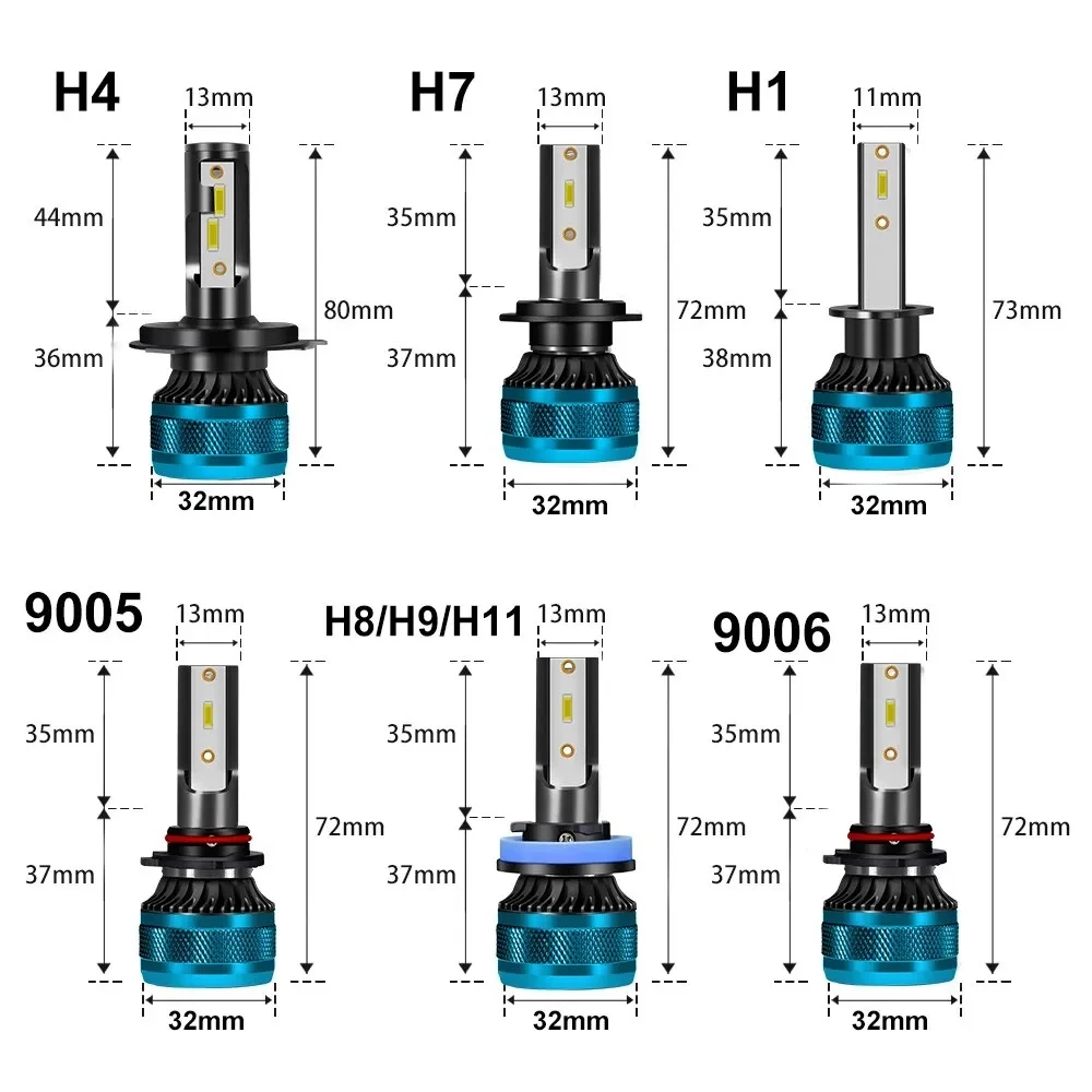 Generic H4 LED Headlight Canbus 150W CSP Chip 30000LM - image 7