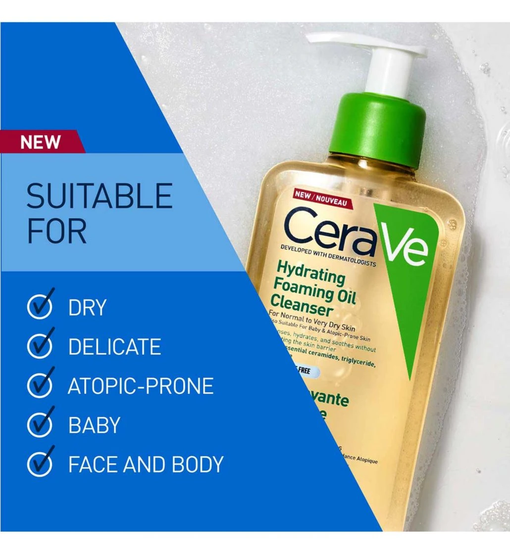 Cerave Hydrating Foaming Oil Cleanser 236ml - image 2