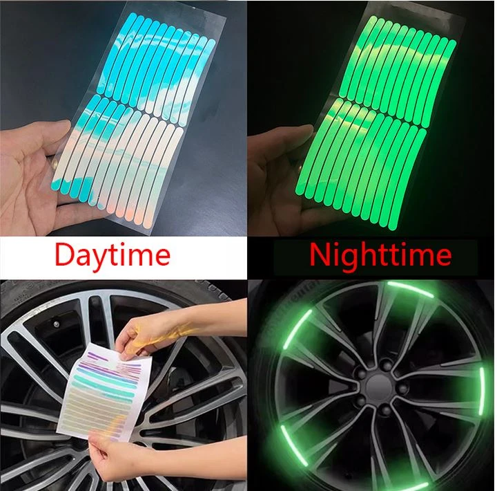 Generic Car Motorcycle Wheel Hub Reflective Safety Strips - image 4