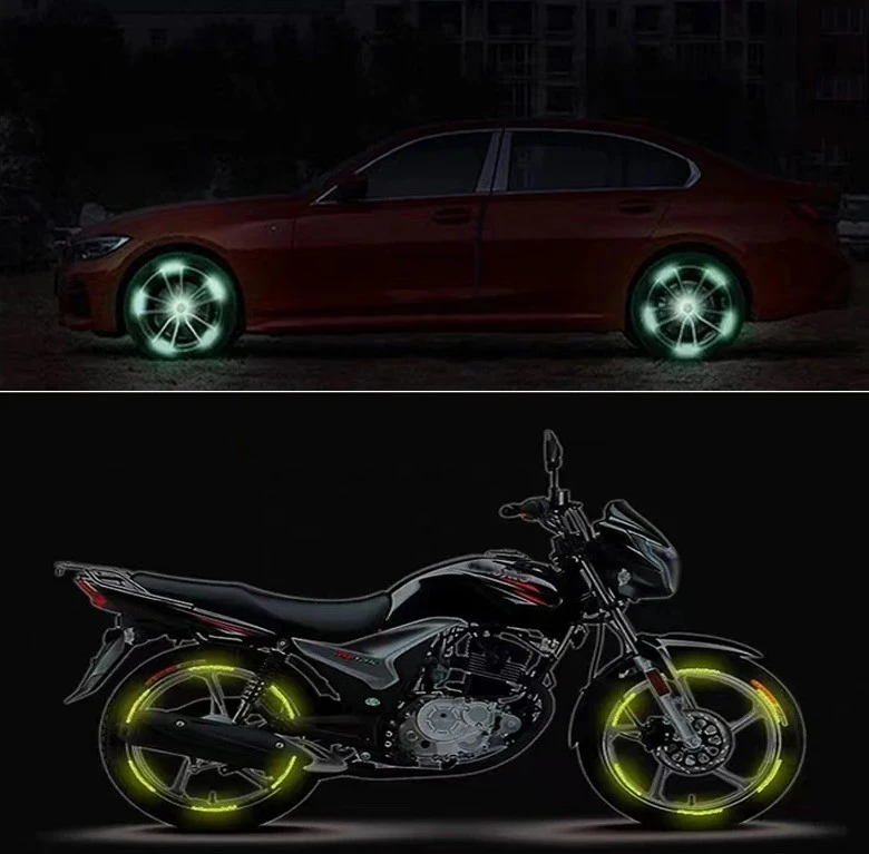 Generic Car Motorcycle Wheel Hub Reflective Safety Strips - image 6