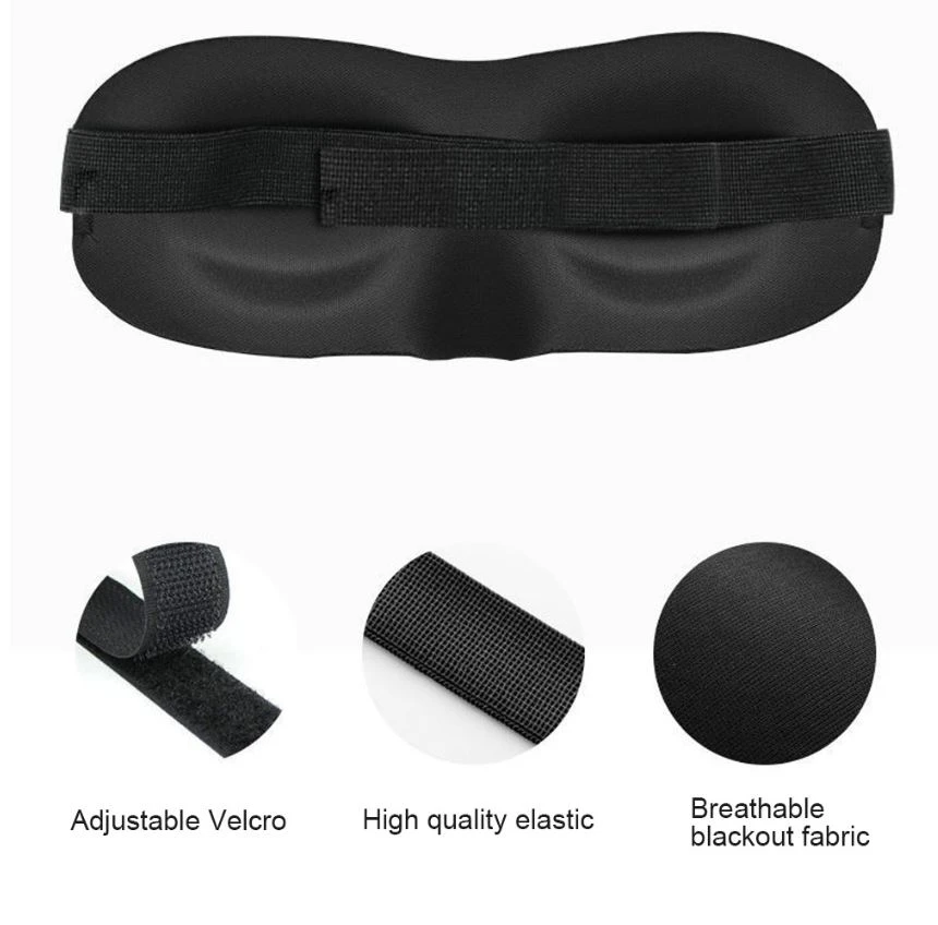 Generic 3D Sleep Eye Mask Soft Travel Rest Aid - image 3