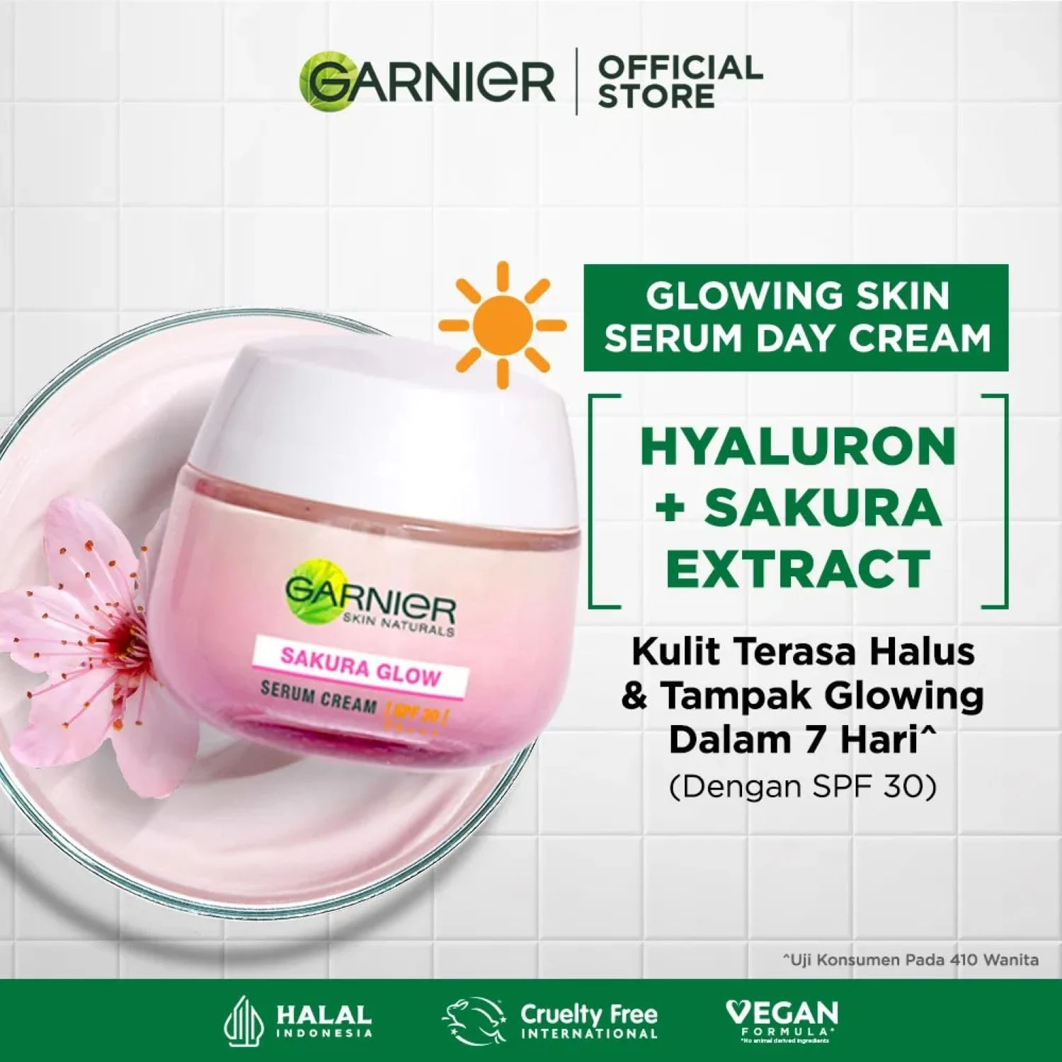 Garnier Sakura Glow Hyaluron Serum Cream 50ml - image 2