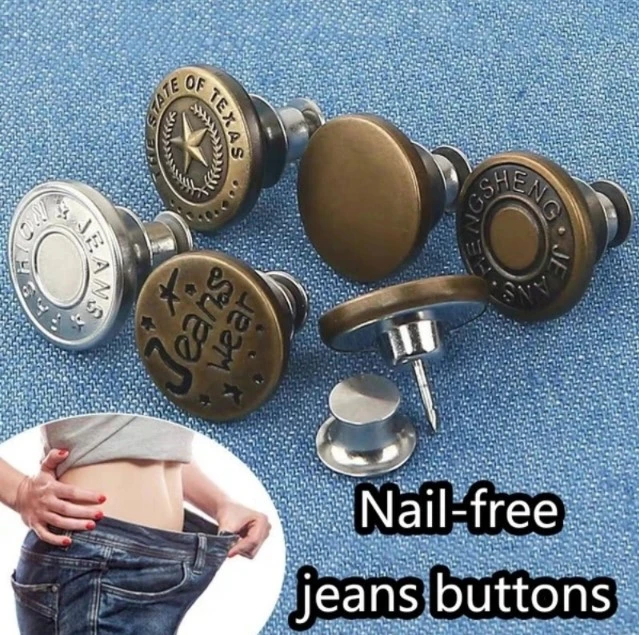 Generic Jeans Replacement Removable Buttons 5 pcs - image 2