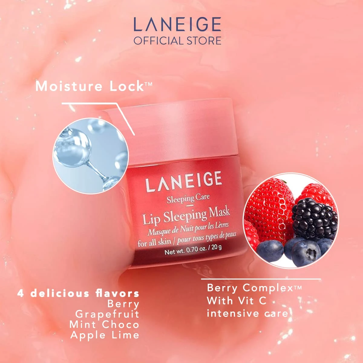 LANEIGE Berry Lip Sleeping Mask Vitamin C Lip Balm - image 7