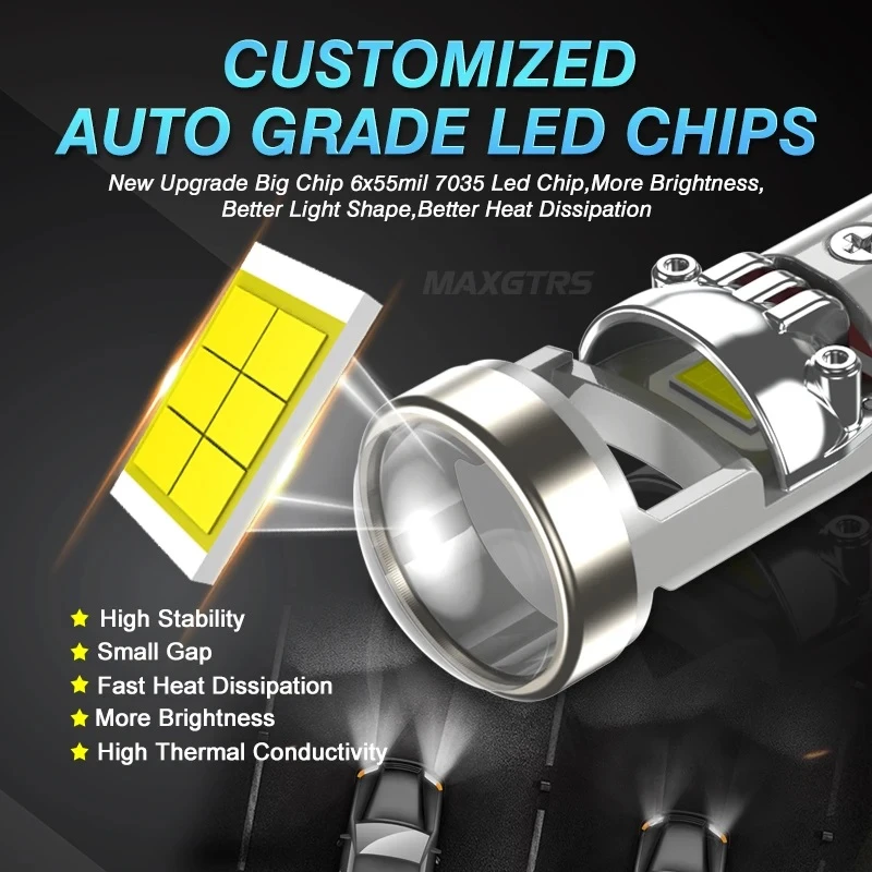 MAXGTRS Projector Lens Car Headlight Bulbs 90W 24000LM 6000K - image 11