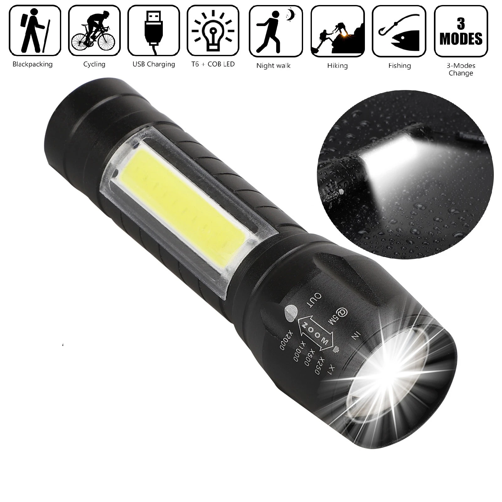 Generic LED Rechargeable Torch Light - image 2