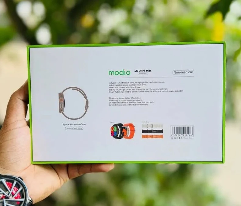 Modio Android Smart Watch Sim Insert 4+64GB FREE 3 Strap - image 6