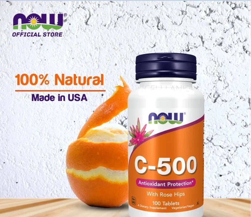 NOW Supplements Vitamin C 500mg Rose Hips - image 1