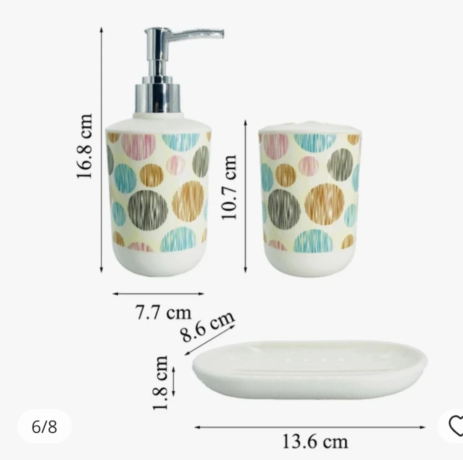 Generic Toilet-themed Plastic Printing Bathroom Accessory Set - image 4