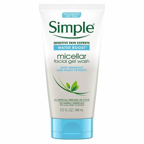 Simple Water Boost Micellar Facial Gel Wash Hydrating Cleanser