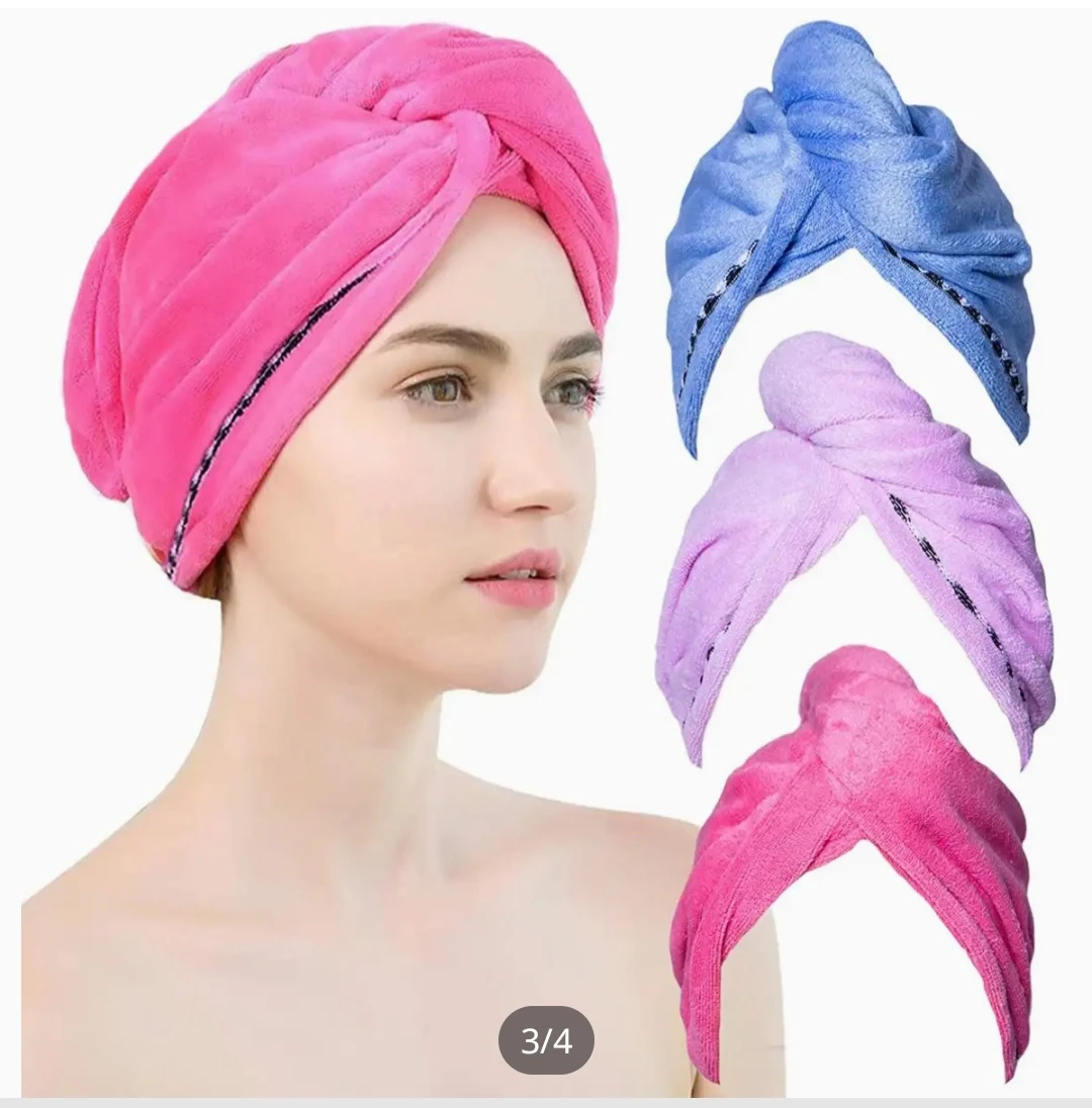 Generic Strong Water Absorbent Triangle Shower Hat - image 2