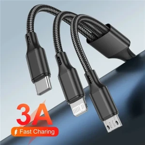 Generic 3-in-1 Charging Cable Micro USB Type-C Lightning