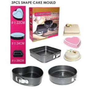 Generic Cake Mold Set 3pcs Non-Stick