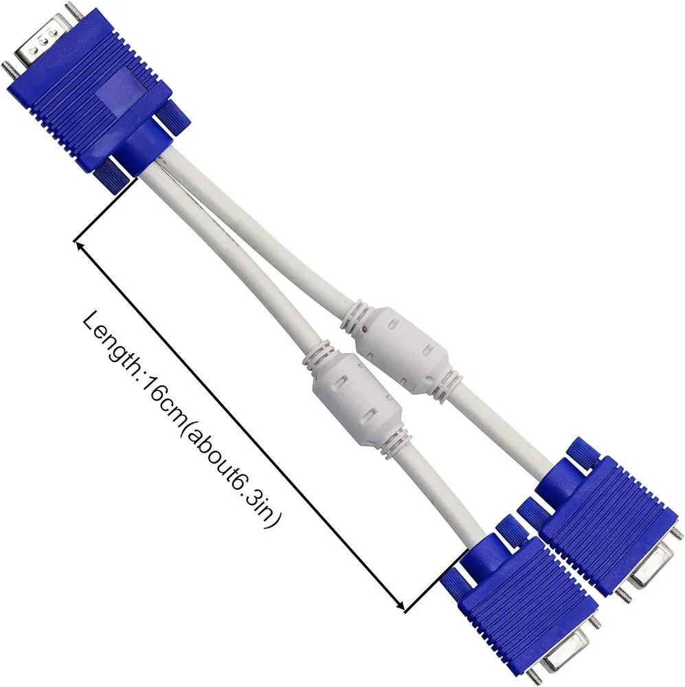 Generic VGA Y Splitter Cable 2 Way Screen Duplication