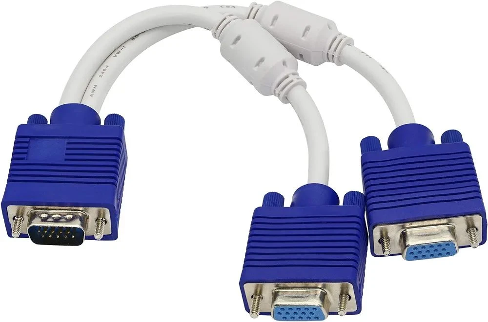 Generic VGA Y Splitter Cable 2 Way Screen Duplication - image 2