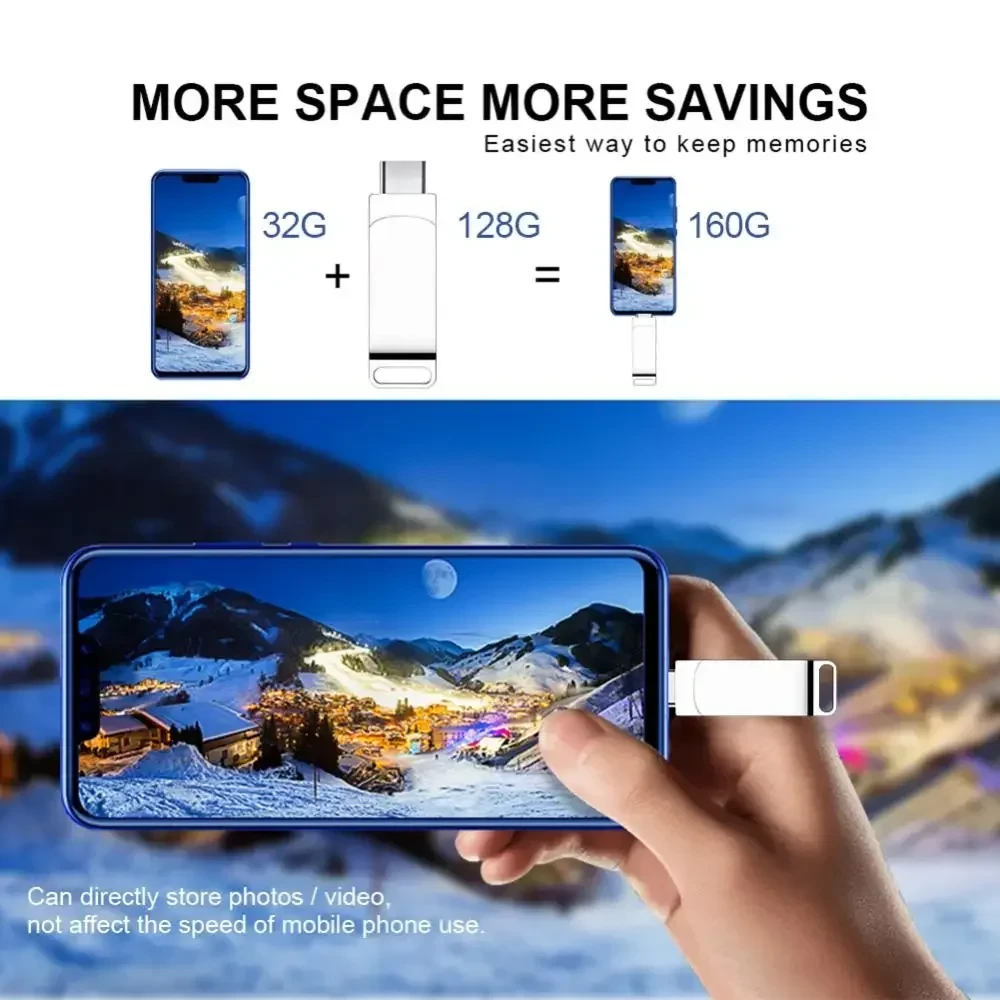 128GB MI 2 IN 1 USB 3.0 Flash Drive - High-Speed Pen - image 2
