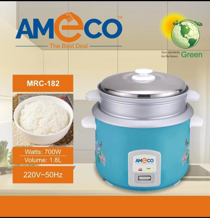 1.8L Rice Cooker with Steamer 1.00KG