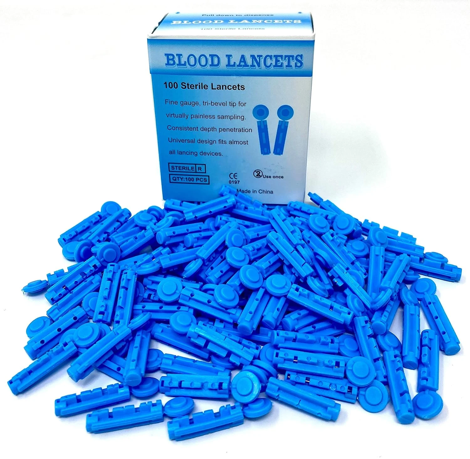 28G Disposable Round Blood Lancet 100 Pcs Twist Type - image 2
