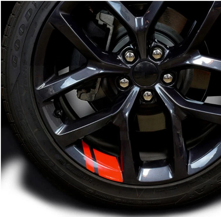 4Pcs Car Sticker Reflective Car Wheel Rim Vinyl Stickers