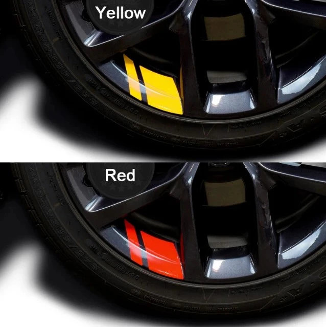 4Pcs Car Sticker Reflective Car Wheel Rim Vinyl Stickers - image 4