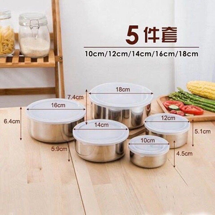 5 Pcs Multifunctional Stainless Steel Protect Fresh Box - image 4