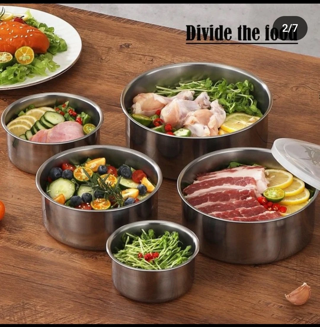 5 Pcs Multifunctional Stainless Steel Protect Fresh Box - image 18