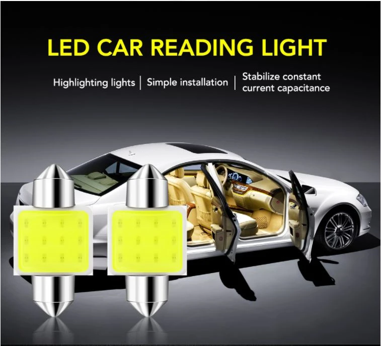 2 pcs Car LED Interior Lamp 12V White 7000K Bulb - image 3