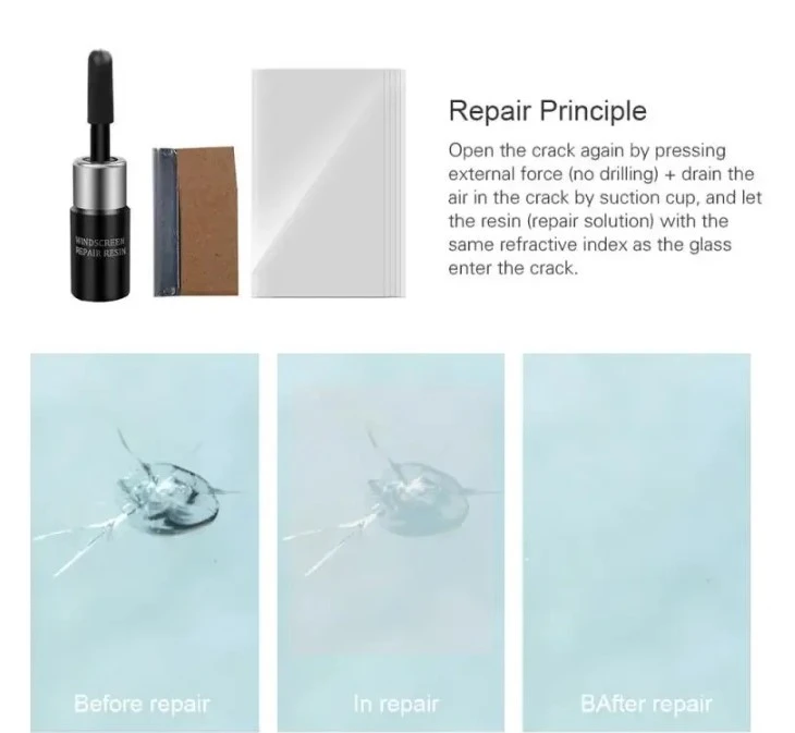 Car Windshield Cracked Repair Tool  Glass Repair Fluid - image 3