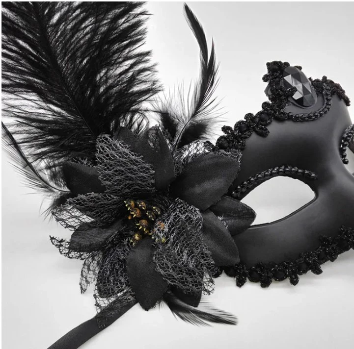 Feather Mask Lace Mask Half Face Masquerade sexy Mask - image 5