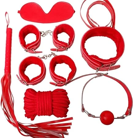 Generic Sex Bondage Set Handcuffs Red BDSM - image 1