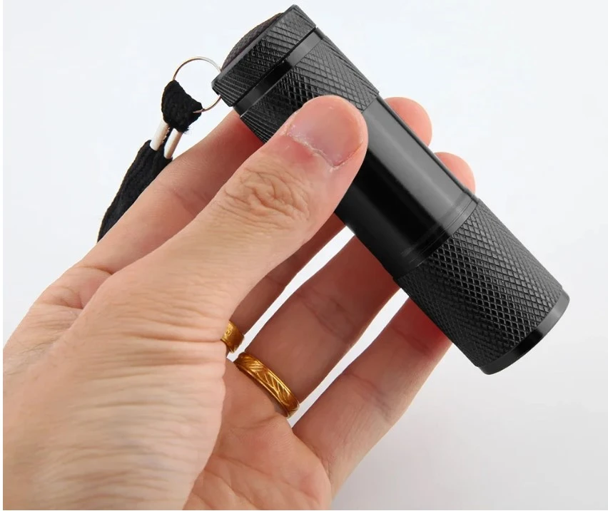 Light Torch Lamp Super Mini 9 LED Flashlight Ultraviolet