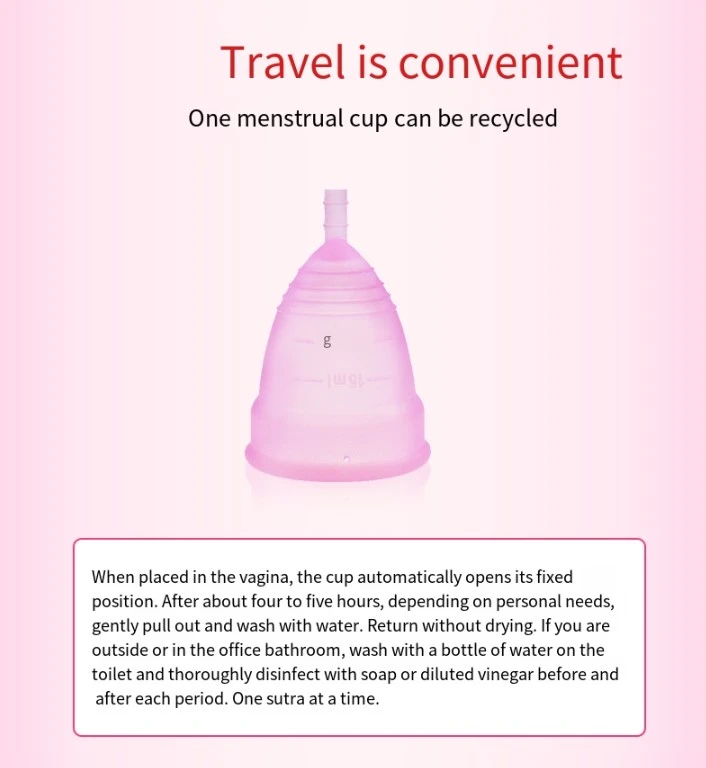 Lady Cup Menstrual Period Cup Pink (Size S) - image 4